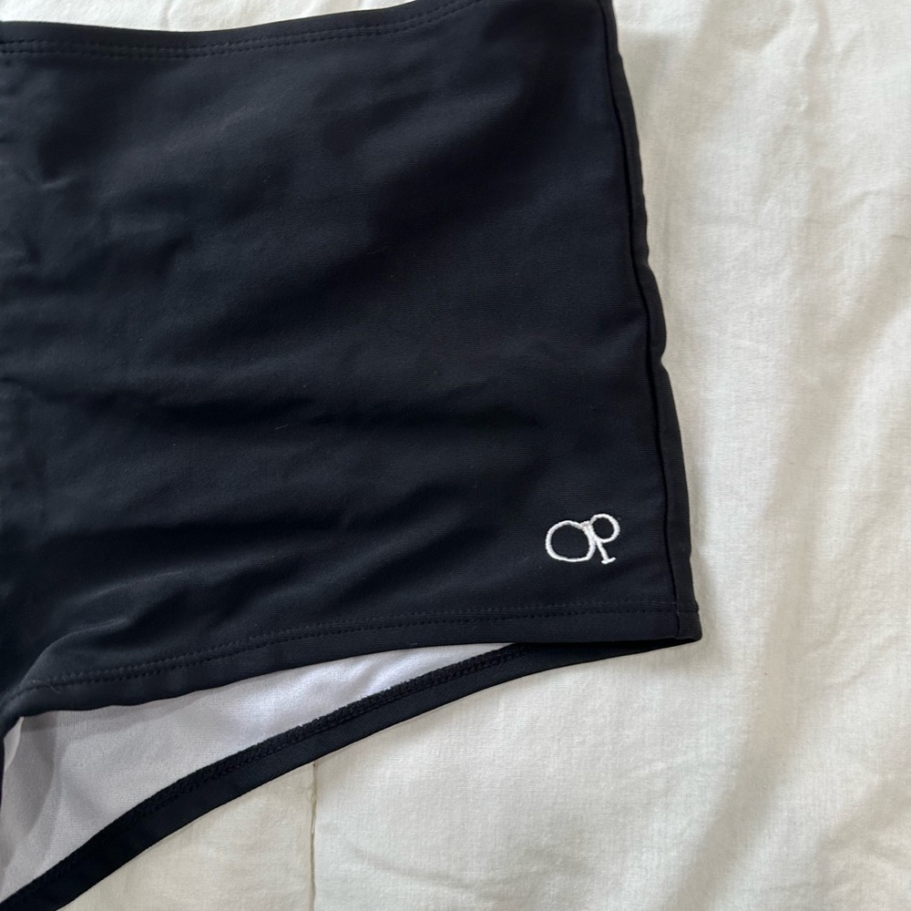 OP Women's Sleek Black Athletic Shorts - Picture 2 of 6